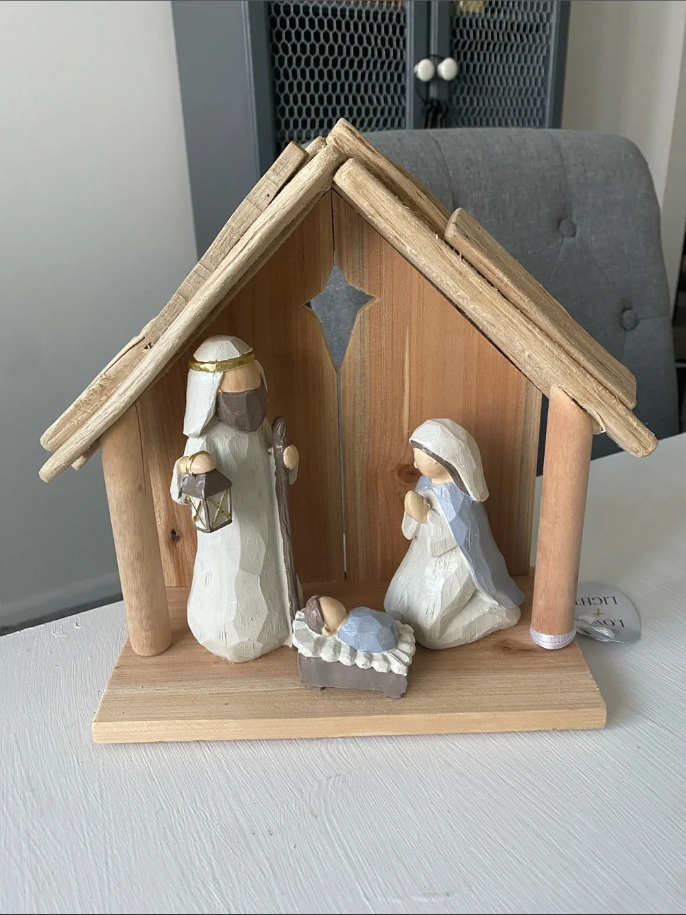 Drift Wood Nativity Set - Handcrafted Holiday Figurines Christmas Decor